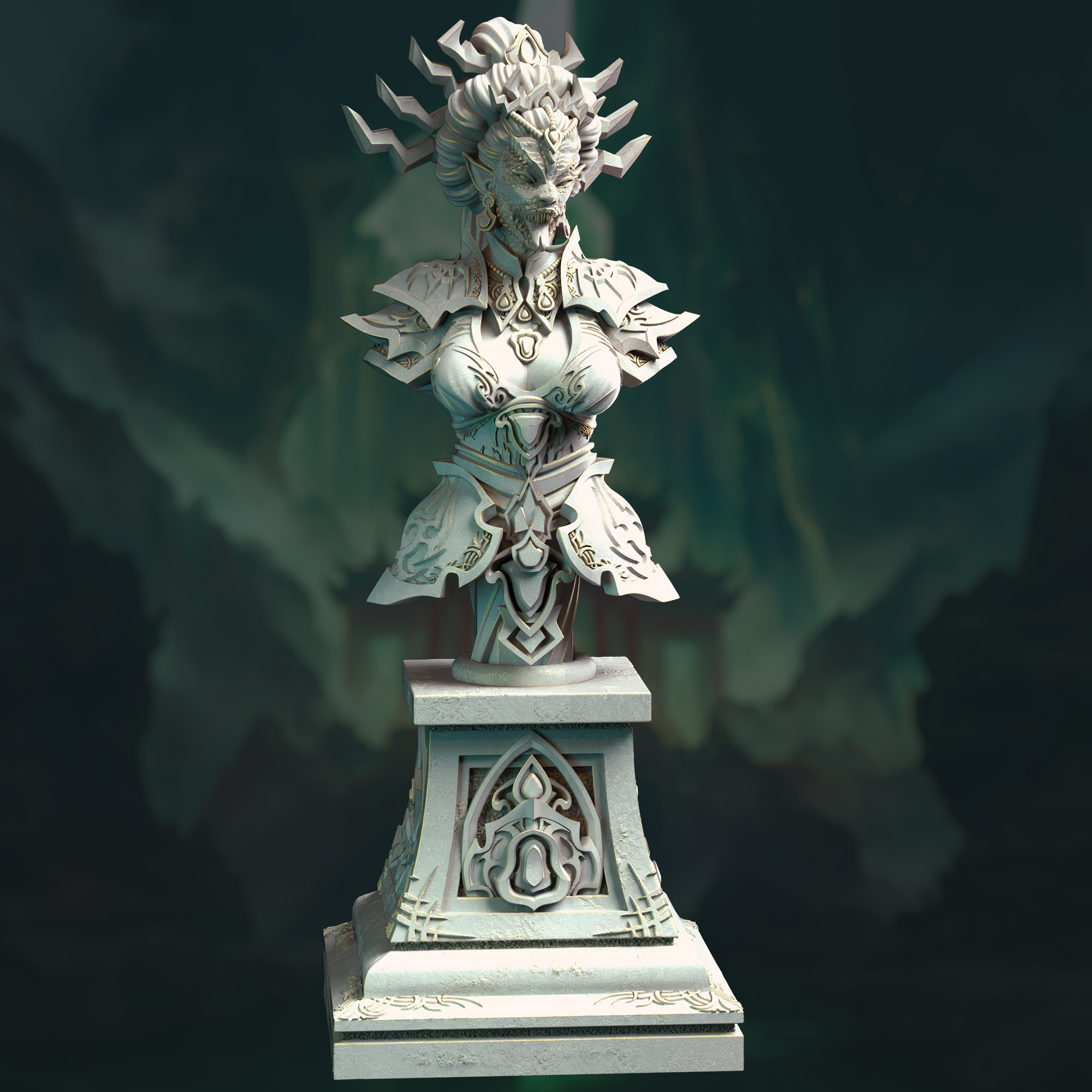 BUST Eastern Medusa Siren - Lian She